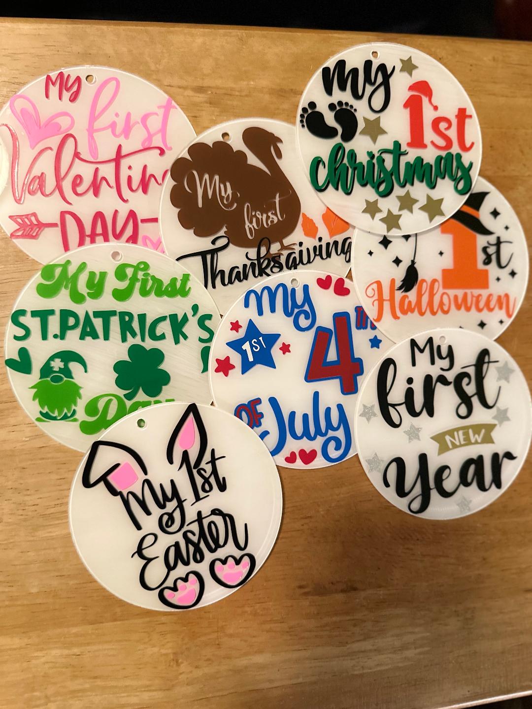 Baby Holiday Flat Ornament - Image 2